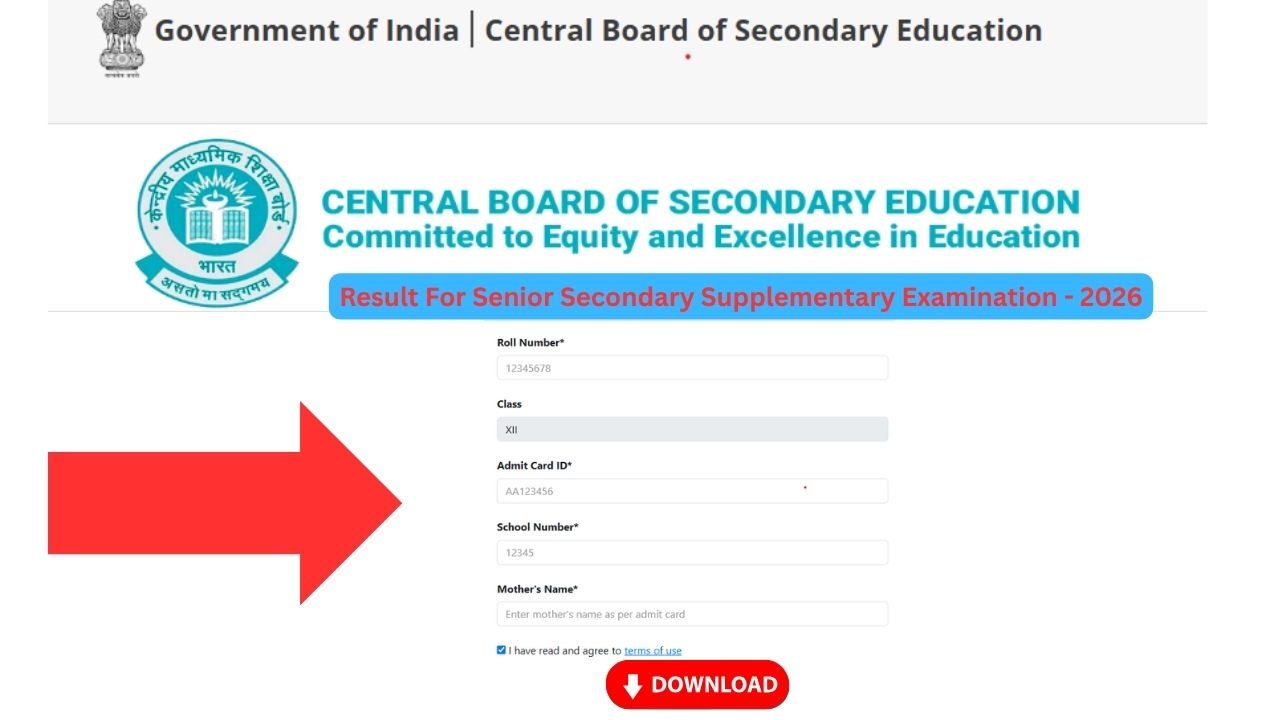CBSE Class 12 Supplementary Result 2026